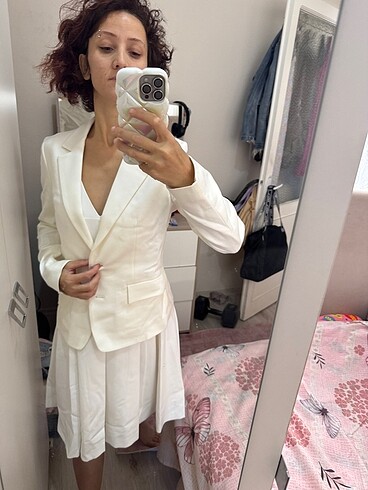 Beyaz bayan elbise - Görsel 13