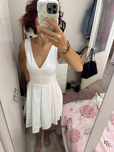 Beyaz bayan elbise - Görsel 11