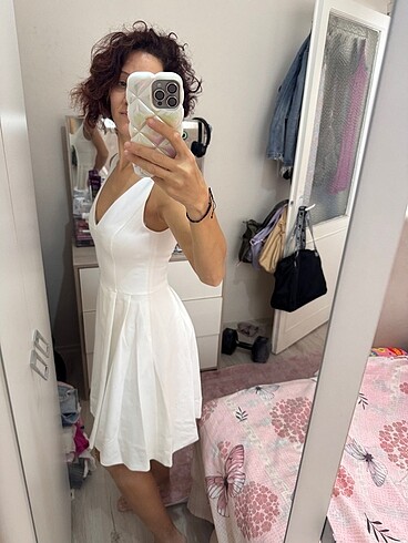 Beyaz bayan elbise - Görsel 12