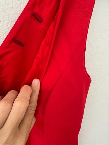 Bayan kırmızı elbise - Görsel 8