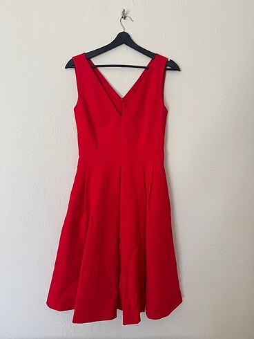 Bayan kırmızı elbise - Görsel 9