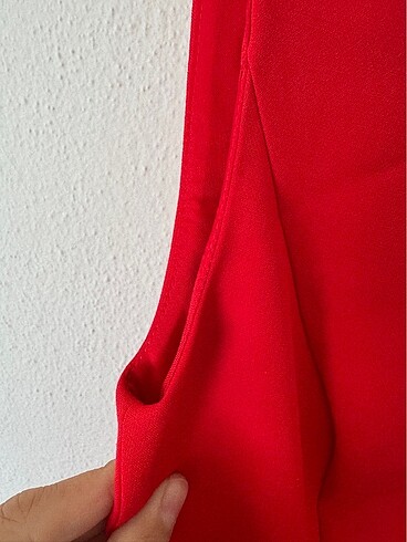 Bayan kırmızı elbise - Görsel 7