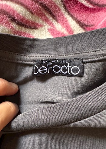 Defacto Gri Bisiklet Yaka Tisort