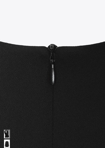 Zara Etiketli Uzun Kollu Drapeli Siyah Kadın Elbise - Görsel 6