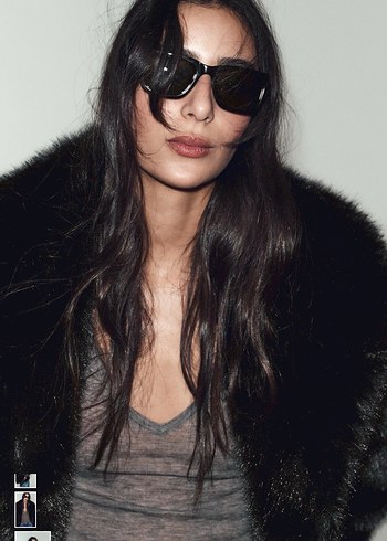 Zara Etiketli Siyah Kürk Ceket - Görsel 4