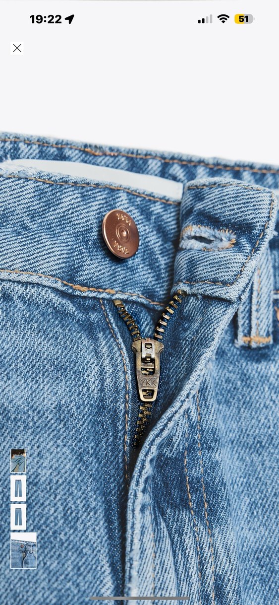 Zara Etiketli Kadın Kemerli Normal Kesim Denim Pantolon - Görsel 3