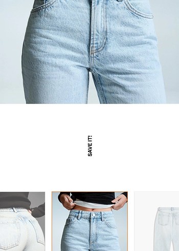 Bershka Etiketli Straight Fit Denim Jean - Görsel 5