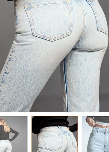 Bershka Etiketli Straight Fit Denim Jean - Görsel 6