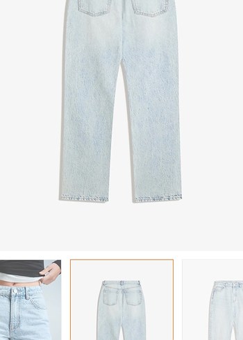 Bershka Etiketli Straight Fit Denim Jean - Görsel 3