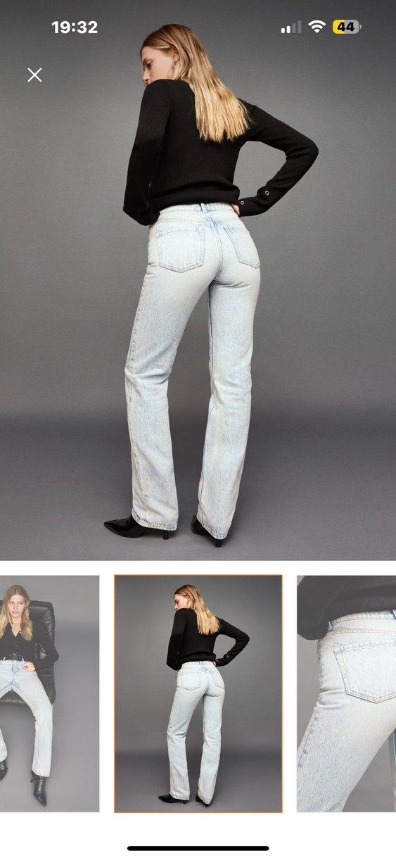 Bershka Etiketli Straight Fit Denim Jean - Görsel 2