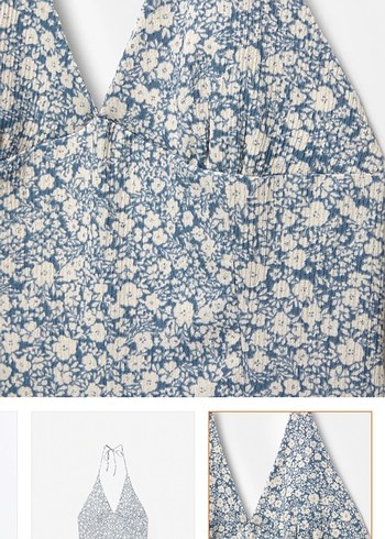 Pull&Bear Etiketli Çiçek Desenli Kısa Tulum - Görsel 4