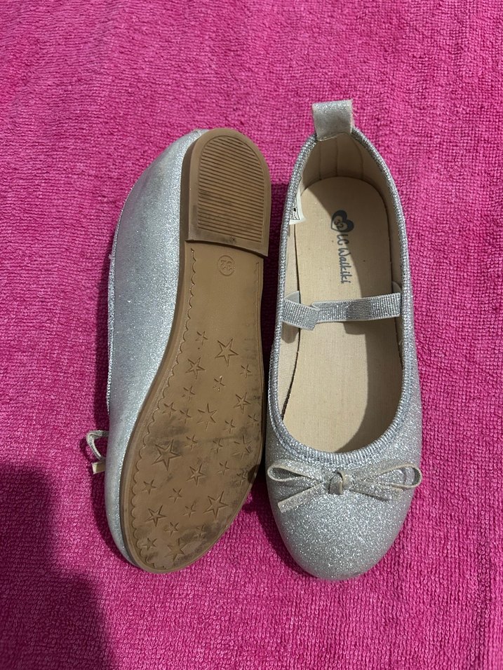 Kız Çocuk Gri Tokalı Babet Ayakkabı - Görsel 2