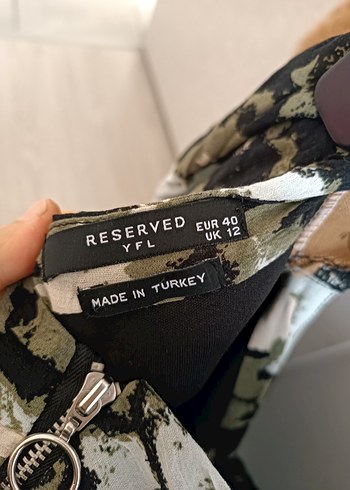 Kadın Haki Kamuflaj Drapeli Straplez Bluz - Görsel 3