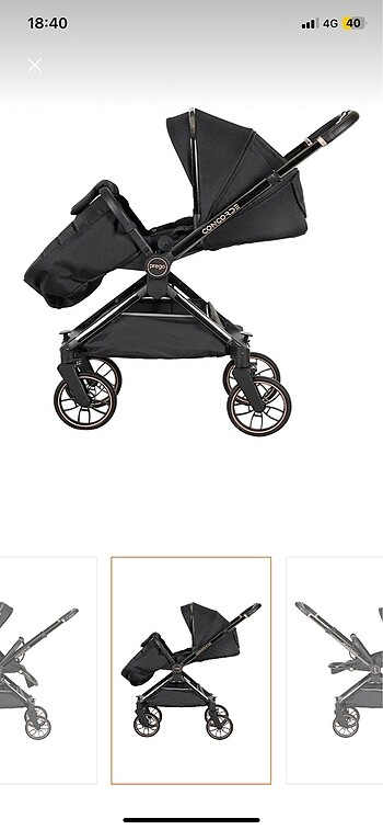 9- 36 kg Beden siyah Renk Prego Concorde bebek arabası