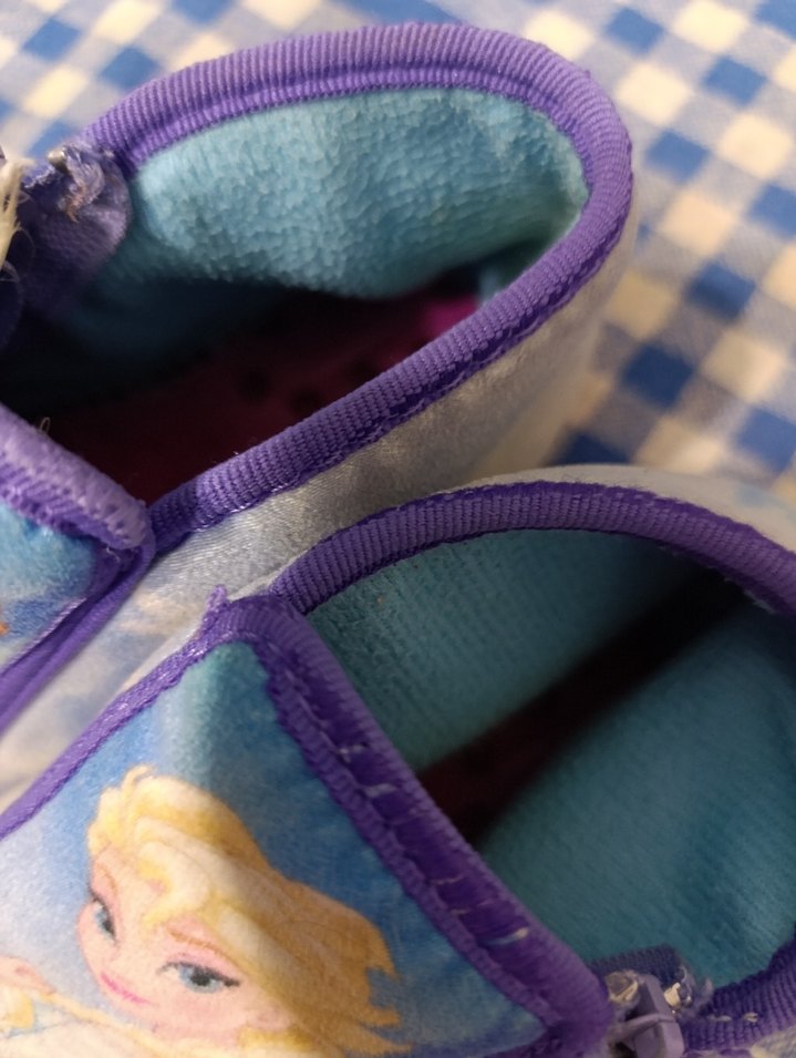 Kız Çocuk Renkli Frozen Sıcak Terlik - Görsel 4