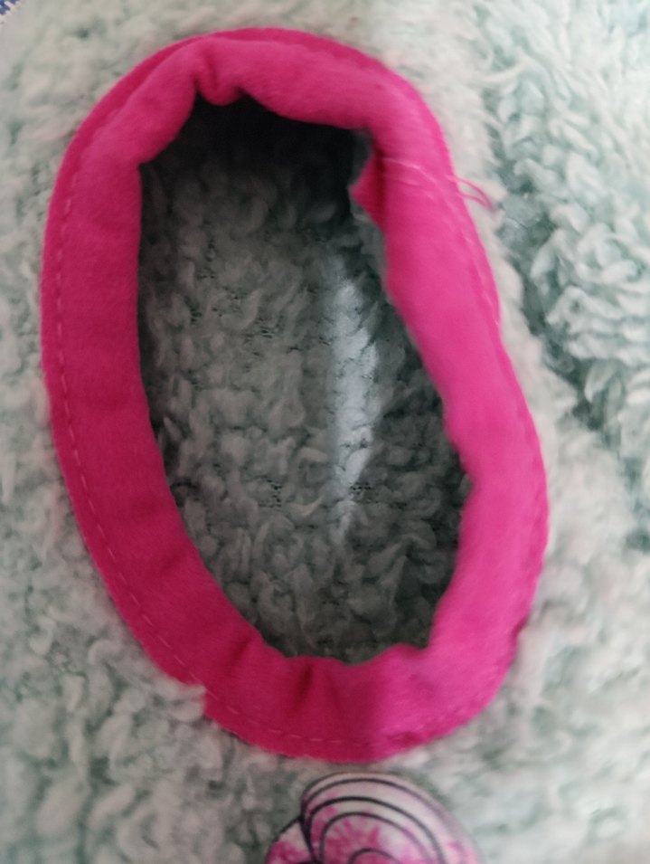 Renkli Kız Çocuk Sıcak peluş patik - Görsel 3