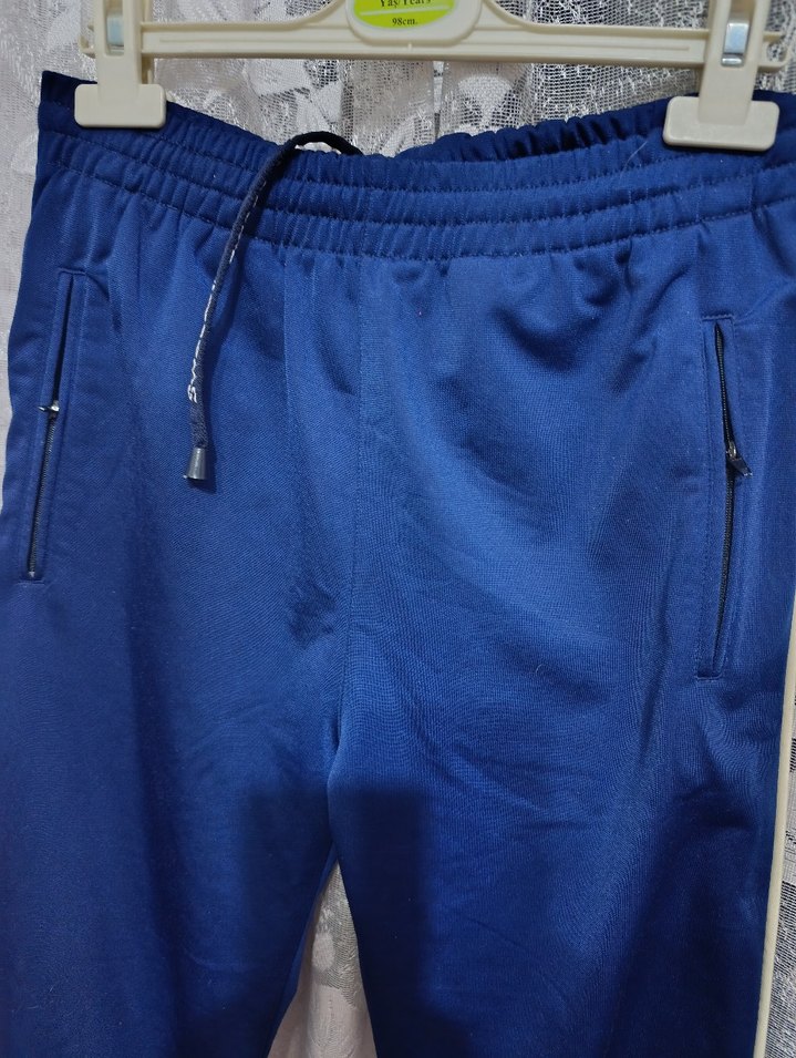 Erkek  Mavi Rahat Kesim Eşofman Altı - Görsel 3