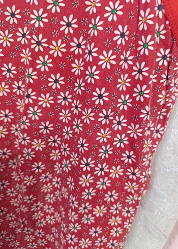 Kırmızı Baskılı Askılı Midi Elbise - Görsel 2