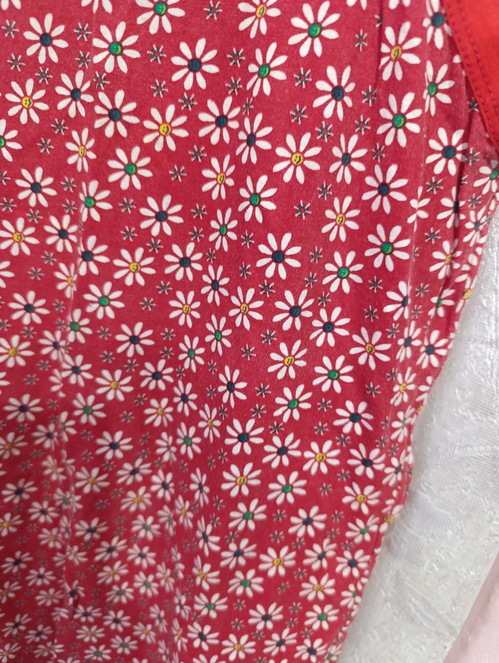 Kırmızı Baskılı Askılı Midi Elbise - Görsel 2