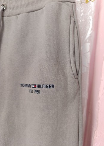 Gri Tommy Hilfiger Rahat Kesim erkek Eşofman - Görsel 2
