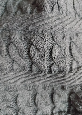 Gri Örgü Kadın Bere - Görsel 3