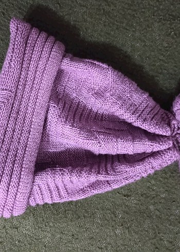 Mor Örgü Kadın Bere - Görsel 2