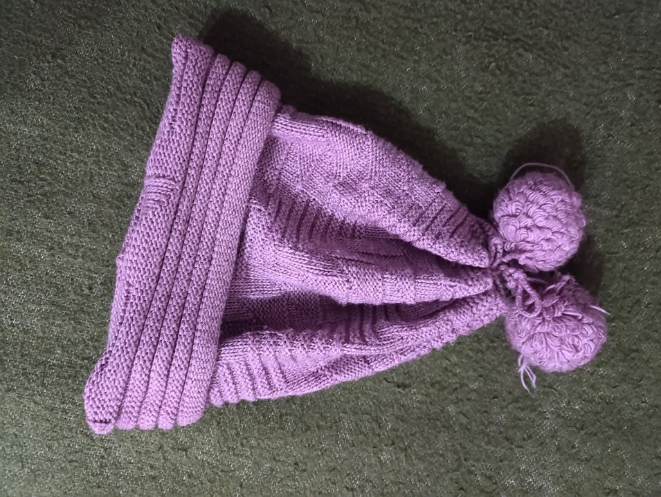 Mor Örgü Kadın Bere - Görsel 2