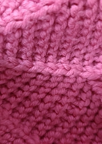 Pembe Örgü Kadın Bere - Görsel 4