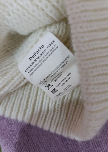 Beyaz Örgü Kadın Bere - Görsel 3