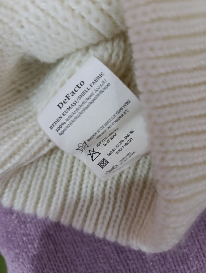 Beyaz Örgü Kadın Bere - Görsel 3