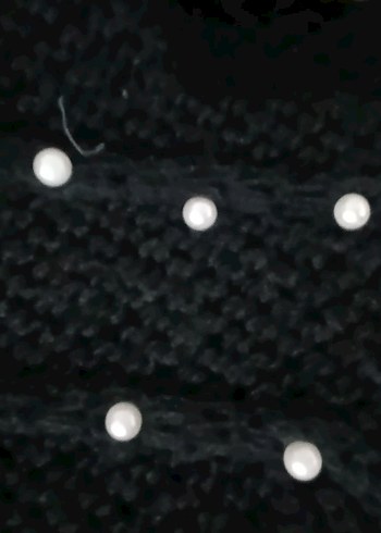 Siyah Ponponlu İnci Detaylı Kadın Bere - Görsel 4