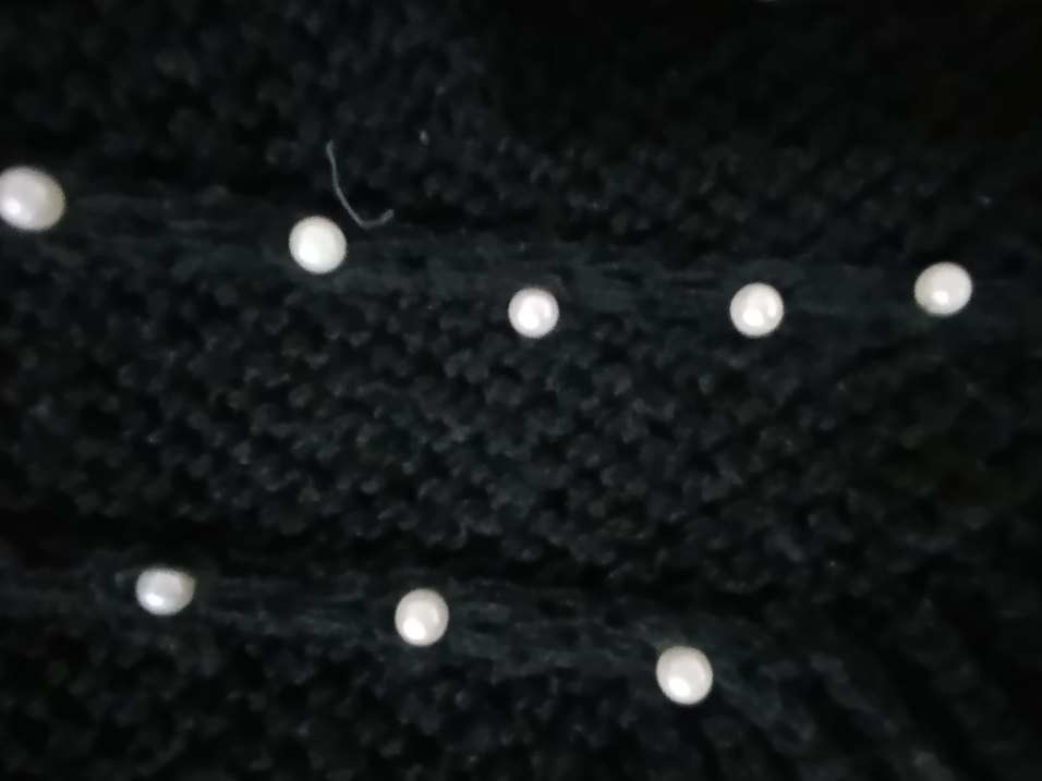 Siyah Ponponlu İnci Detaylı Kadın Bere - Görsel 4