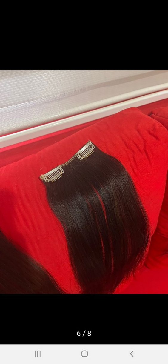 Gerçek Saç 8 parça çıtçıt - Görsel 5