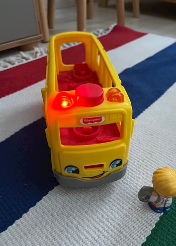 Renkli Sarı Oyuncak Otobüs Fisher Price otobüs