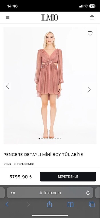 ILMIO PENCERE DETAYLI MİNİ BOY TÜL ABİYE
