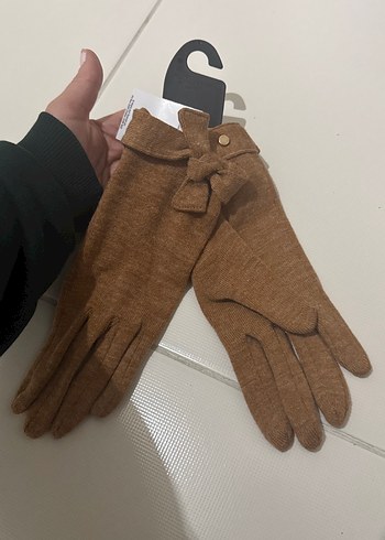 Kahverengi Süet Kadın Eldivenleri - Görsel 4
