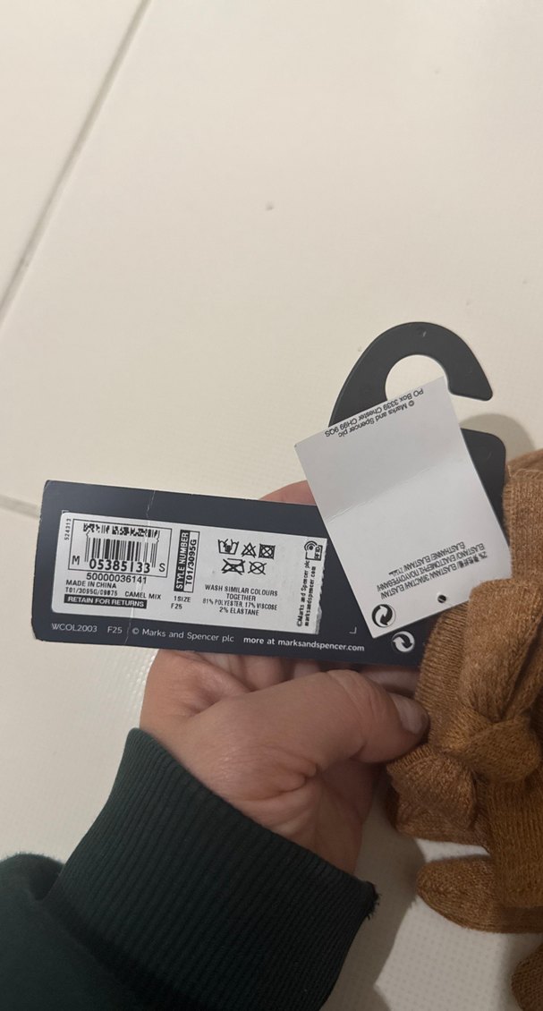 Kahverengi Süet Kadın Eldivenleri - Görsel 5