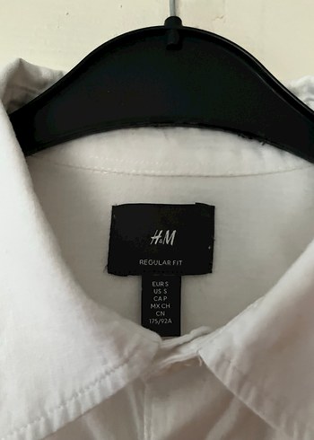 H&M Erkek Beyaz Keten Gömlek