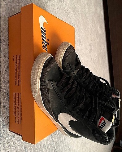 Nike blazer mid 77 erkek siyah ayakkabı