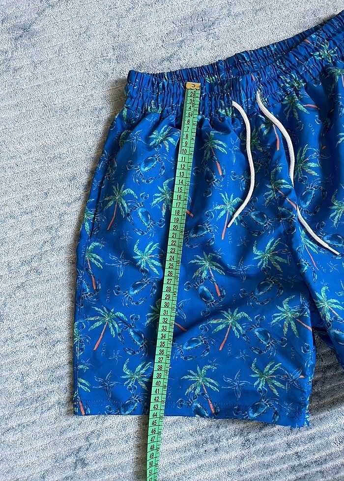 Erkek mavi mayo şort - Görsel 5