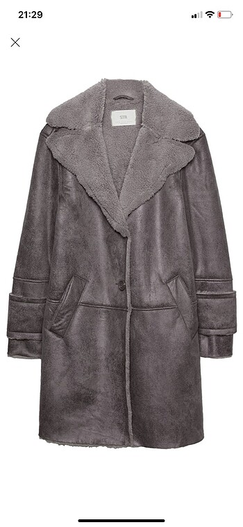 Stradivarius Süet kürklü çeket
