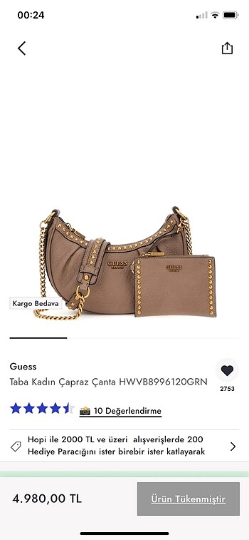 Guess taba çanta