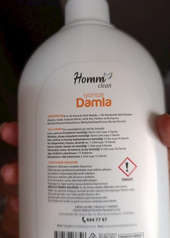Farmasi Homm Clean İyonize Damla 500ml Temizlik Şampuanı