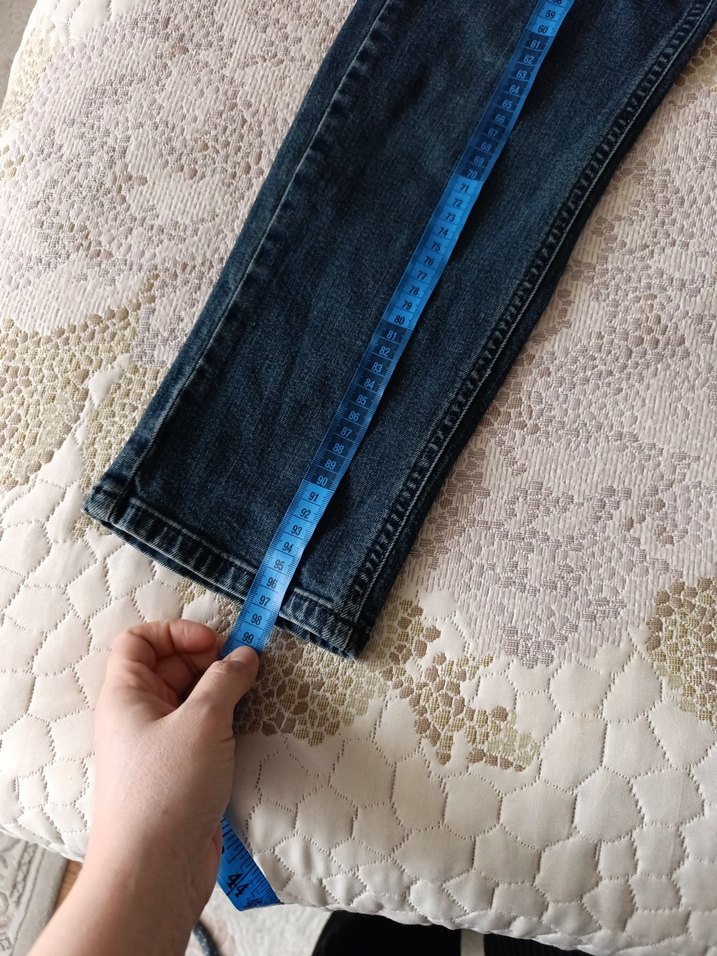 Erkek Mavi Rahat Kesim Kot Pantolon - Görsel 4