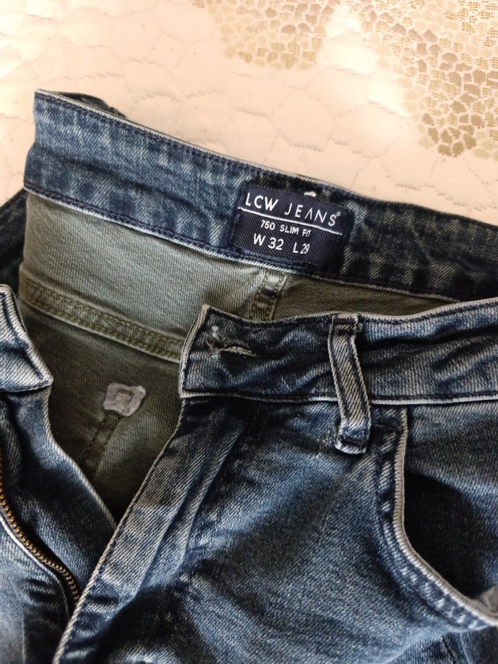 Erkek Mavi Rahat Kesim Kot Pantolon - Görsel 2