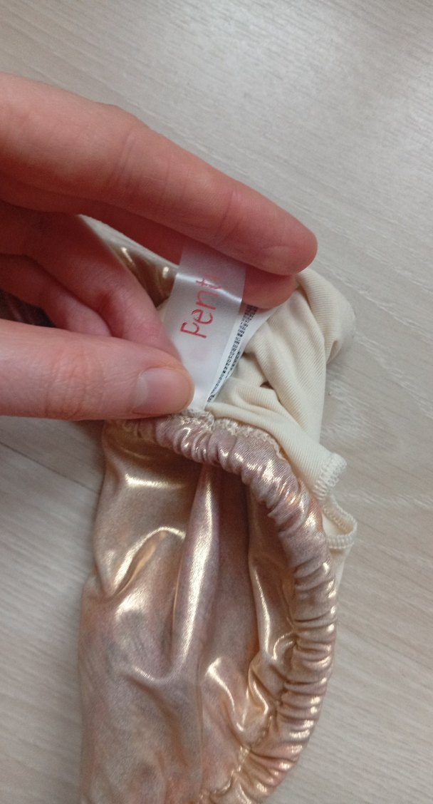 Bej Parlak İp Askılı Mini Bikini Üstü - Görsel 3