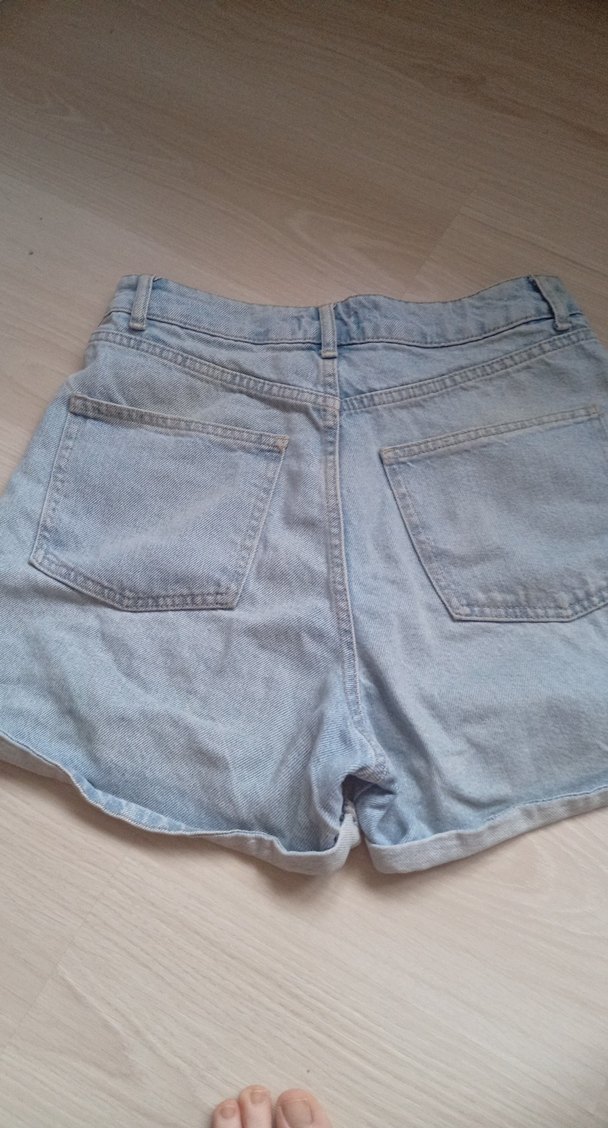 Kadın Mavi Mini Denim Şort - Görsel 3