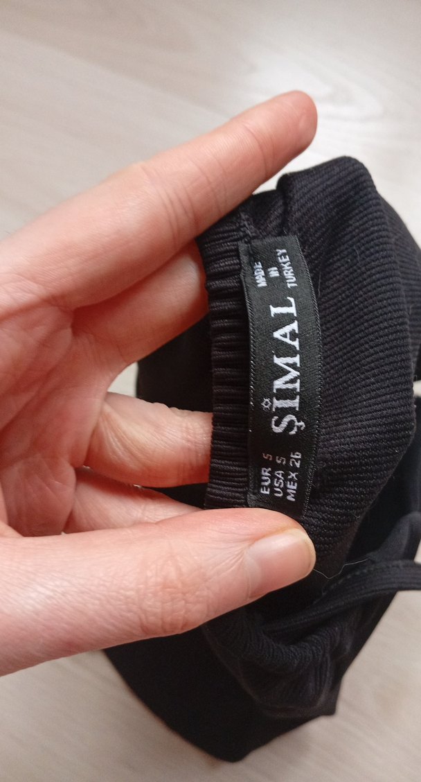 Siyah V Yaka Strappy Bustier - Görsel 4