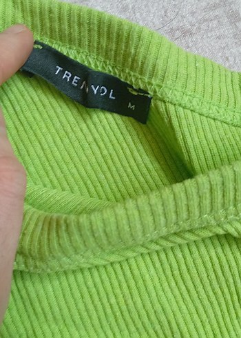 Trendyol & Milla Yeşil Tek Omuzlu Triko Atlet