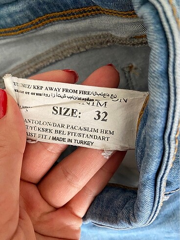 32 Beden 32 size kot pantolon- jean